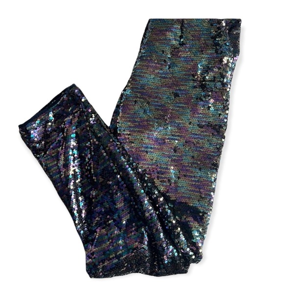 Sequin Sparkle Pants – Party Night Glam Size M - Picture 3 of 5